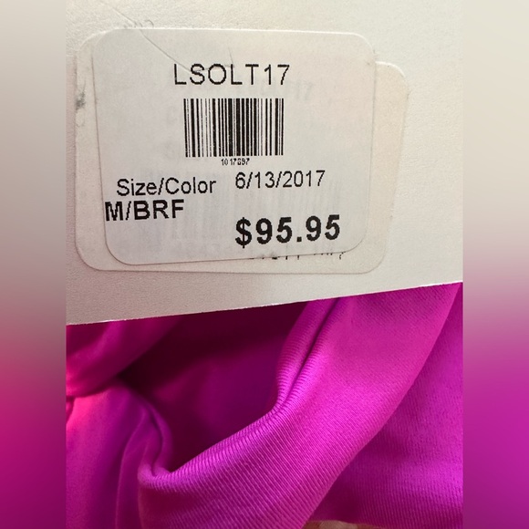 L Space Vibrant Pink Triangle Bikini Top Medium NWT - Picture 5 of 8